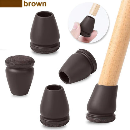 8PCS Protectores para Patas de Silla con Fieltro Grueso – Fundas de Silicona Antideslizantes para Muebles