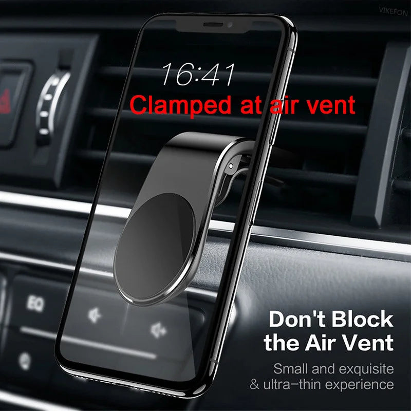 Soporte Magnético de Teléfono para Auto – Clip de Ventilación 360° | Compatible con iPhone, Xiaomi, Samsung y LG
