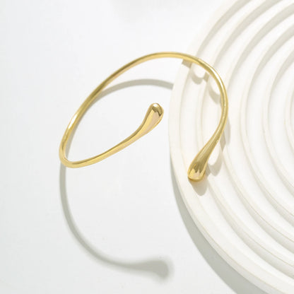 Ingemark Pulsera Abierta Vintage en Forma de Gota de Agua | Brazalete Geométrico Gótico para Mujer | Joyería Estética 2024 Regalo