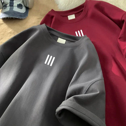 Camiseta Oversize Blanca para Hombre – T-shirt 5XL de Algodón, Casual, Verano, Estampada, Moda Unisex