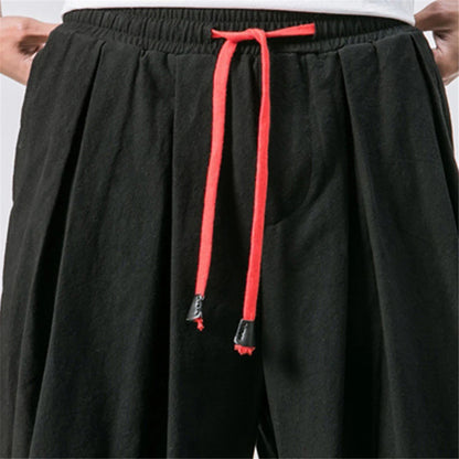 Pantalones Harem Hombre 2025 | Lino Suelto Oversize Estilo Chino Casual