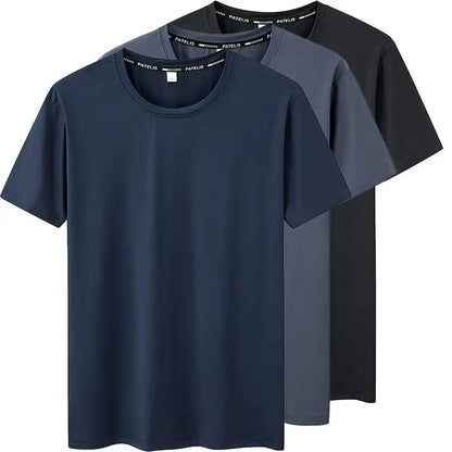 Camiseta Oversize Plus Size para Hombre – T-shirt 5XL-7XL, Transpirable Quick Dry, Fitness, Running, Manga Corta, Cuello Redondo