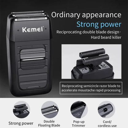 Kemei KM-2296 KM-2299 KM-1102 Cortapelos Profesional Hombre | Máquina Eléctrica Recargable de Corte y Afeitado