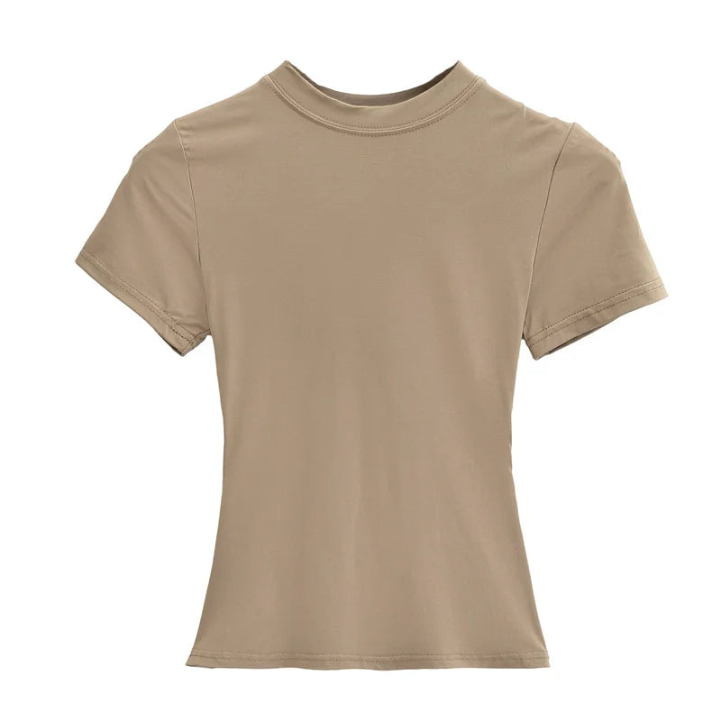 Camiseta Mujer Casual 2024 | T-shirt Slim Fit Manga Corta Sexy Básica Estilo Y2K