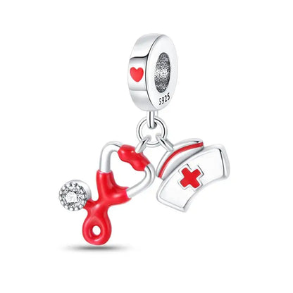 Charm Profesional Médico en Plata 925 | Profesora/Docente | Compatible con Pulsera Pandora Original