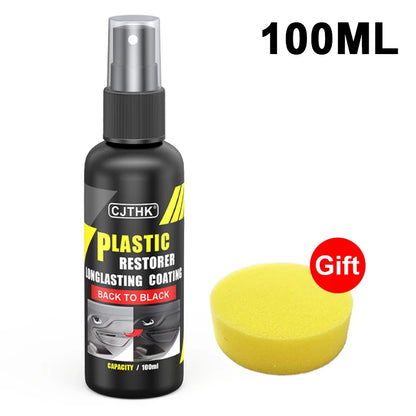 Renovador de Plásticos para Coche | Restaurador Negro Brillante y Protector de Plásticos & Cuero