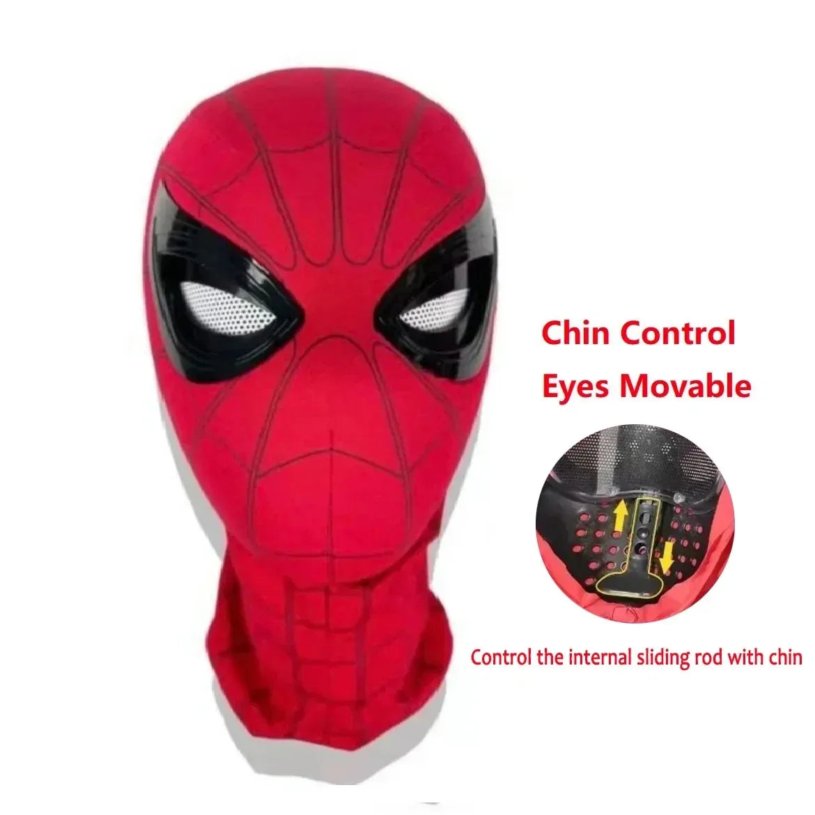 Máscara Spiderman con Ojos Móviles – Control Remoto Juguete Cosplay Infantil Halloween Navidad Peter Parker