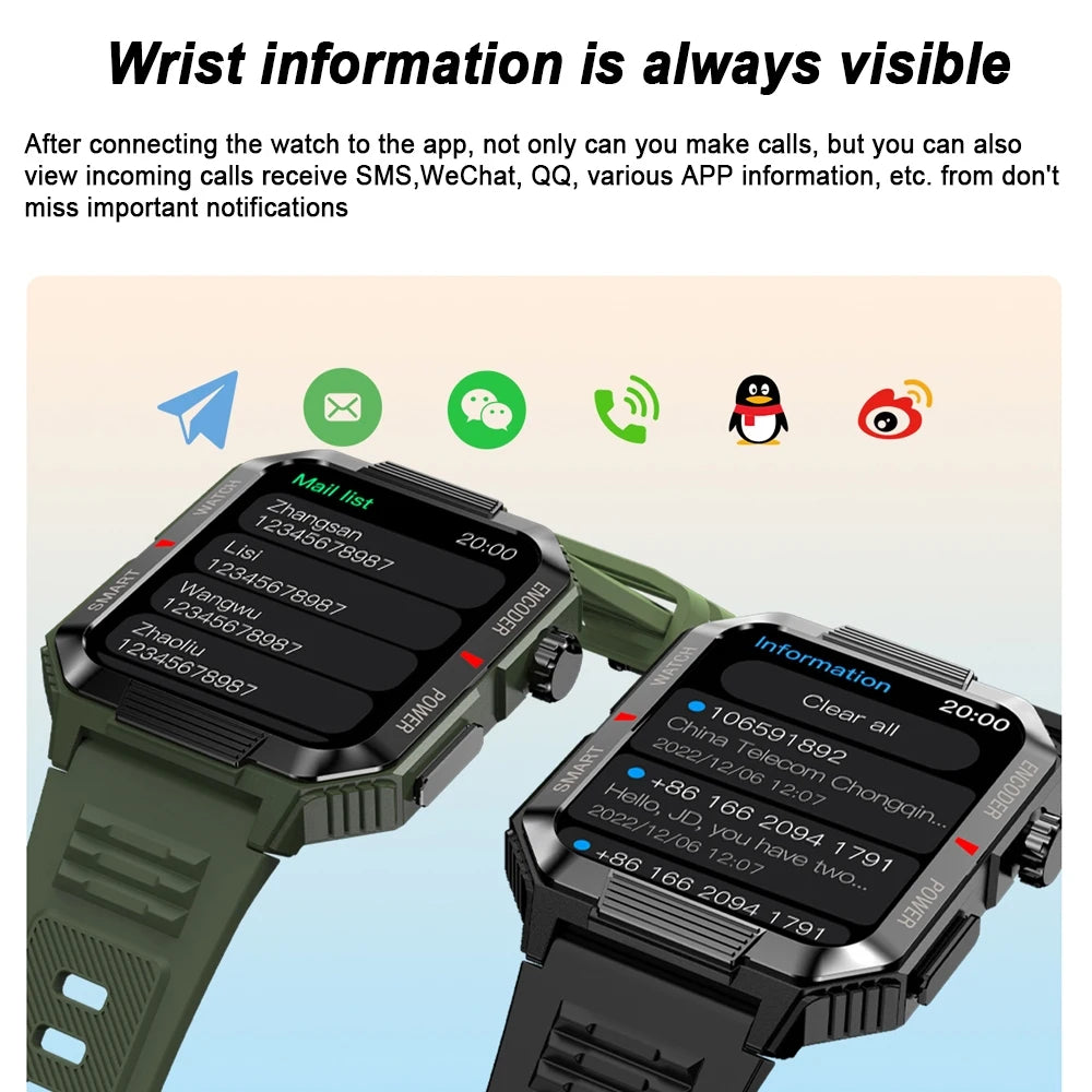 Smartwatch Deportivo GPS 1.99" HD EGC+PPG con Llamadas Bluetooth, Monitoreo Salud, NFC y 100+ Modos Deportivos – Compatible iOS/Android