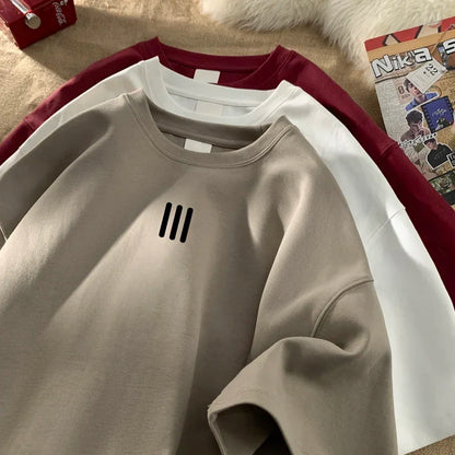 Camiseta Oversize Blanca para Hombre – T-shirt 5XL de Algodón, Casual, Verano, Estampada, Moda Unisex