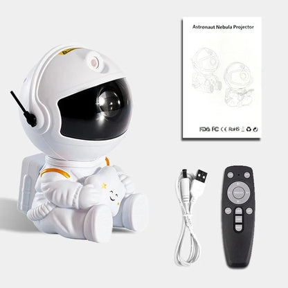 Proyector Astronauta Estrellas y Nebulosa 🌌 Luz Nocturna LED 360° con Control Remoto y Temporizador – Lámpara Decorativa para Habitación Infantil, Adultos y Fiestas