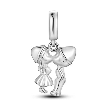 Charm hermana corazón en plata 925 – Compatible Pandora y pulseras 3mm, joyería DIY mujer