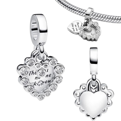 Charm Plata 925 Colgante Colorido Sol Luna Estrellas | Dije Compatible Pandora Pulsera y Collar Mujer