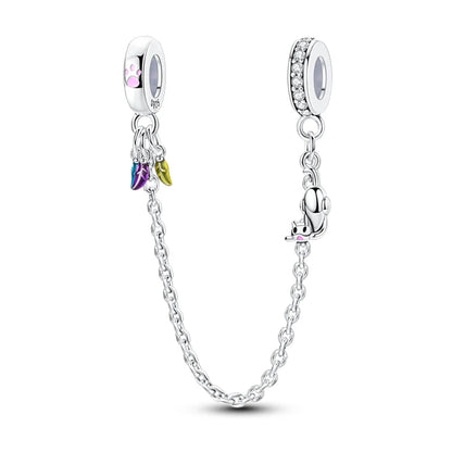 Charm de Plata S925 Hamster, Terrier y Princesa – Abalorios Brillantes para Pulseras Originales 3mm