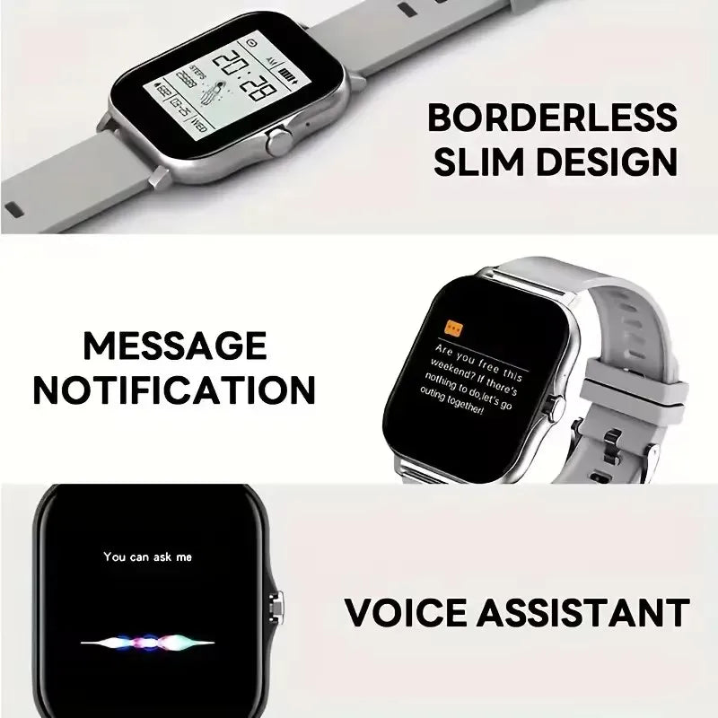 Smart Watch For Men Women Gift Sports Fitness Watch Bluetooth Call Digital Heart Rate Monitor Smartwatch GPS Tracking Wristwatch