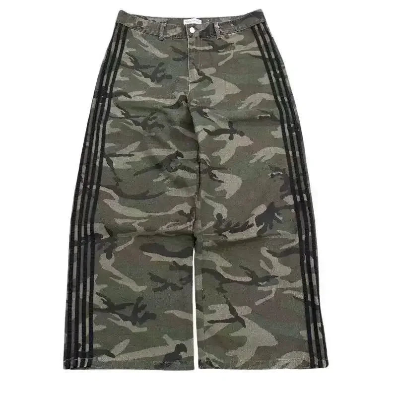 Jeans Oversize Y2K Phantom Unisex | Pantalones Baggy Estilo Hip Hop Streetwear con Parche Bordado Araña Gótico Retro
