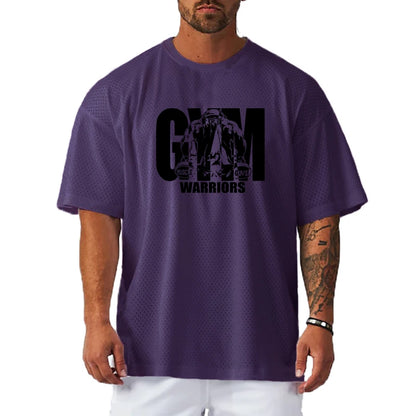 Camiseta Deportiva Oversized Hombre | Casual Gimnasio Fitness Verano | Malla Transpirable Secado Rápido