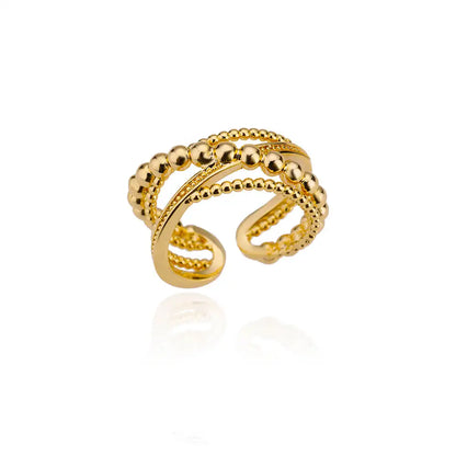 Anillos Clásicos de Acero Inoxidable 316L para Mujer - Color Dorado de Lujo Antialérgico y Duradero