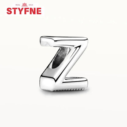 Charm Letras A-Z en Plata 925 – Abalorios Finos para Pulseras Originales Mujer