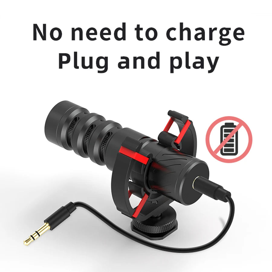 MAMEN Professional Shotgun Microphone – Micrófono Cardioide para Cámara, Smartphone y Vlogging