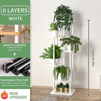 Soporte de Plantas de Madera – Estantería 4/5/6 Niveles para Macetas y Flores