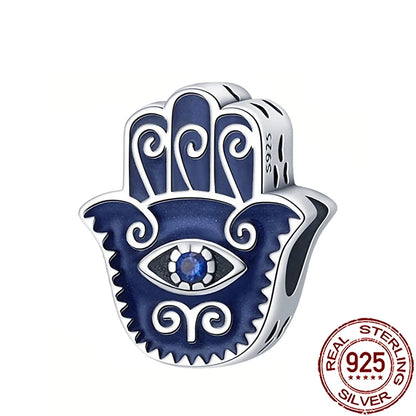 Charm Mano de Fátima con Ojo Todo lo Ve en plata 925 – Compatible Pandora, pulsera y collar mujer 2025