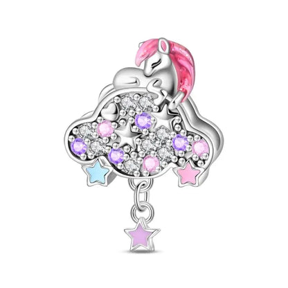 Charm Espejo Mágico Princesa Ángel Rosa en Plata 925 – Beads Compatibles Pandora Mujer Joyería DIY