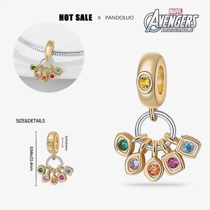 Charm Marvel Iron Man y Spiderman en Plata 925 – Abalorios Disney para Pulsera Original Mujer