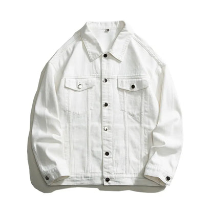 Chaqueta Vaquera Oversize Hombre 5XL | Denim Jacket Verde Blanco Azul Negro Streetwear Hip Hop Casual con Solapa