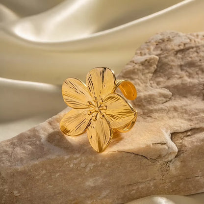 Anillo Punk Ajustable 2025 para Mujer – Diseño Grande de Guirnalda, Elegante y Moderno, Joyería de Moda Femenina