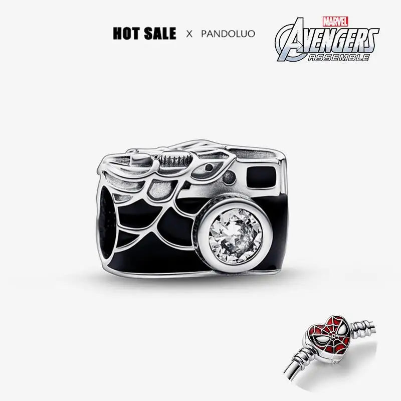 Charm Marvel Iron Man y Spiderman en Plata 925 – Abalorios Disney para Pulsera Original Mujer