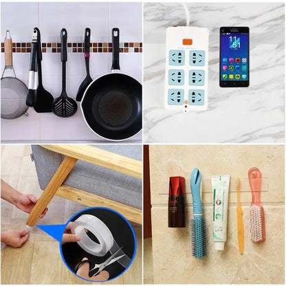 Cinta Doble Cara Ultra Resistente – Monster Tape Impermeable para Paredes y Electrodomésticos | Adhesivo Reutilizable para Hogar y Oficina