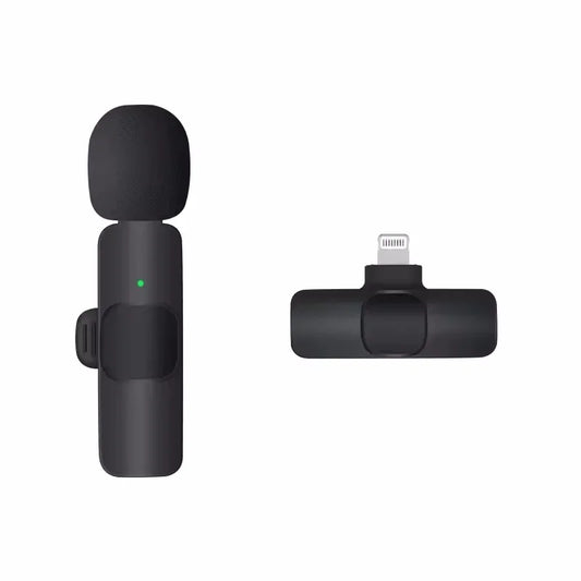 Basix Micrófono Lavalier Inalámbrico 2.4G | Mini Micrófono Portátil para iPhone, Android, Grabación, Streaming y Entrevistas