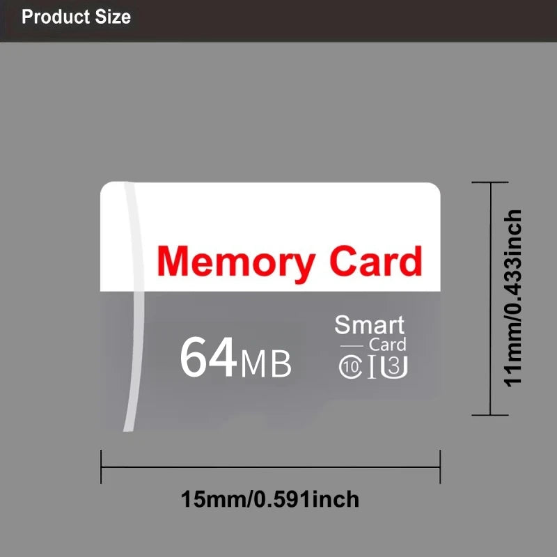 Memory Card TF – 64MB 128MB 256MB 512MB | Tarjeta de Memoria Alta Velocidad Class 10 para Cámaras y CCTV