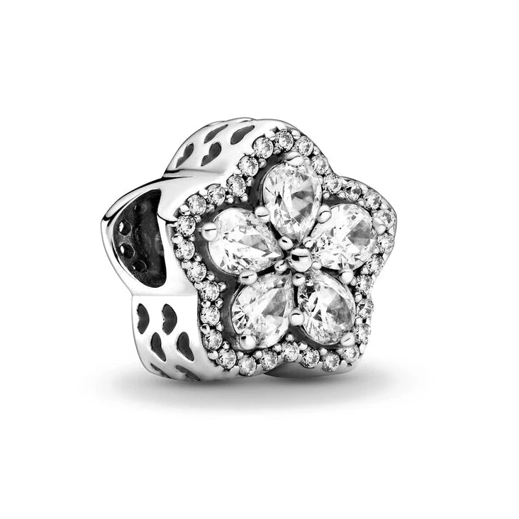 Charm Plata 925 Árbol de la Familia, Pluma, Copo de Nieve y Niño | Dijes Colgantes Compatibles con Pulseras Pandora