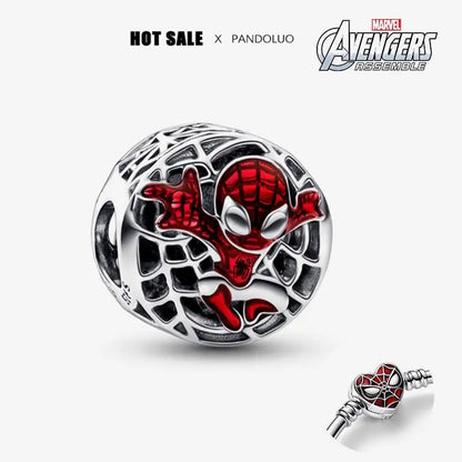 Charm Marvel Iron Man y Spiderman en Plata 925 – Abalorios Disney para Pulsera Original Mujer