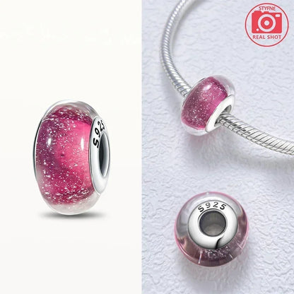 Cuenta Murano en Plata 925 | Beads de Vidrio de Colores para Pulsera Pandora Original