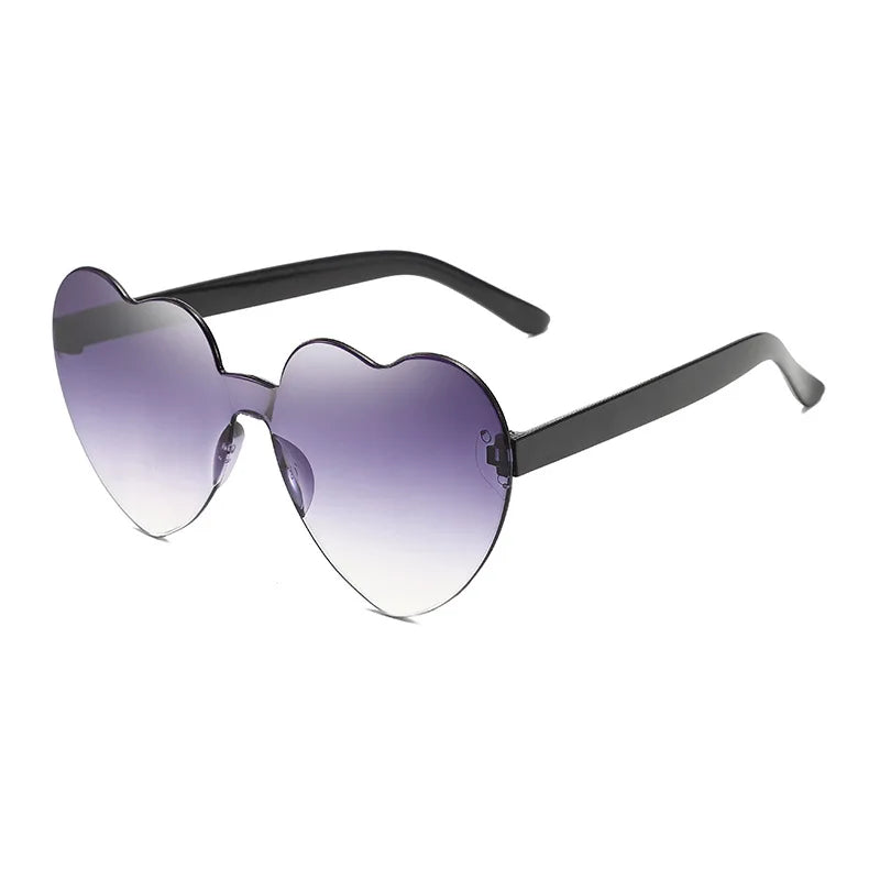 Gafas de Sol Jelly Corazón Degradado | Lentes Coloridas Protección UV Mujer Hombre