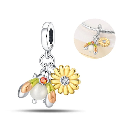 Charm Luciérnagas Brillan en la Oscuridad en Plata 925 – Beads Colgante Compatible Pulsera Pandora Mujer