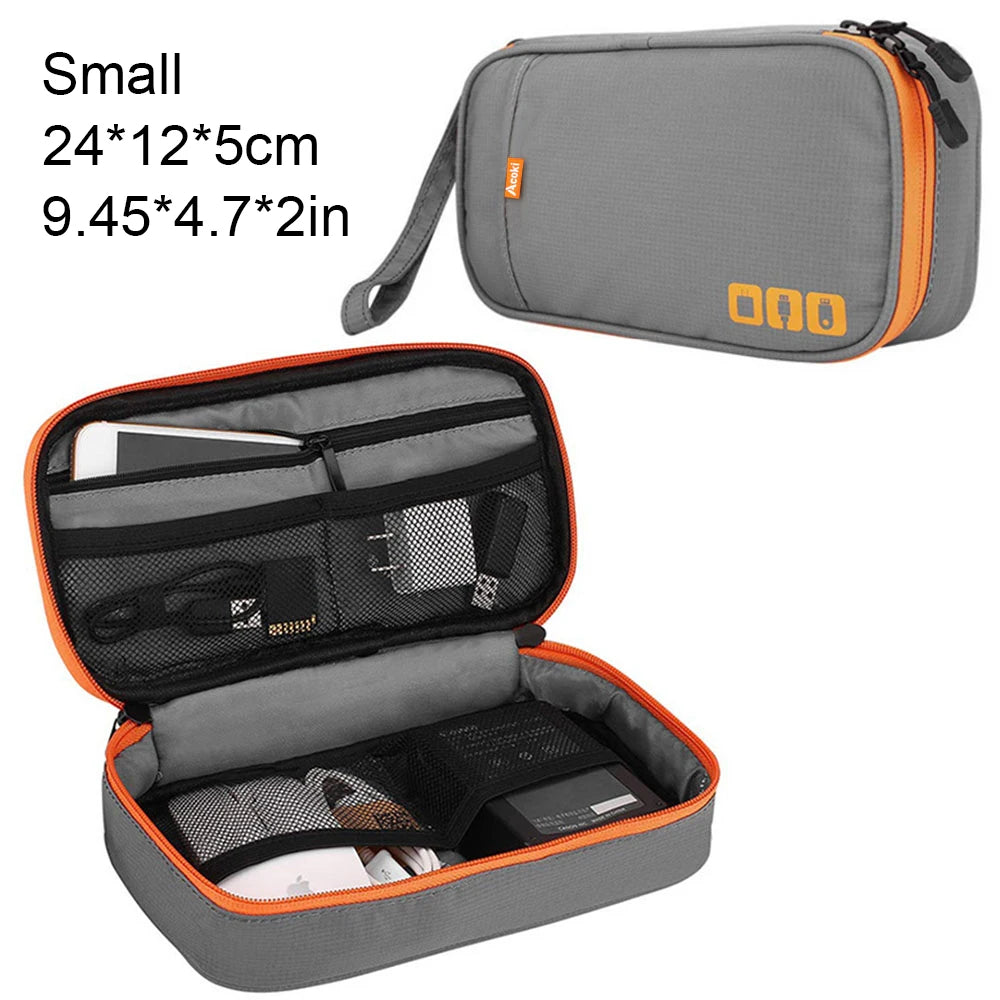 Clearance_Portable Electronic Accessories Travel case,Cable Organizer Bag Gadget Carry Bag for iPad,Cables,Power,USB Flash Drive