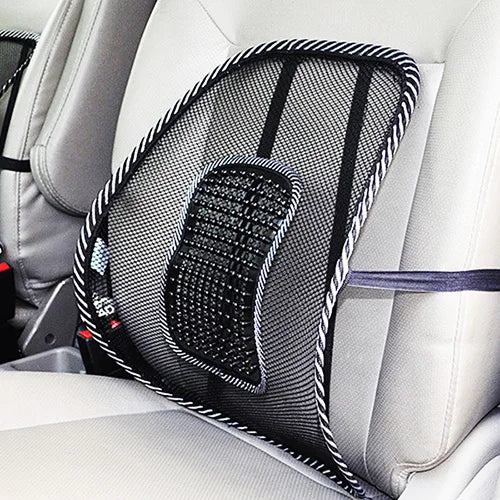 Cojín Lumbar de Malla para Auto y Oficina – Respaldo Ortopédico Ergonómico con Soporte de Espalda y Masaje para Silla de Coche o Escritorio