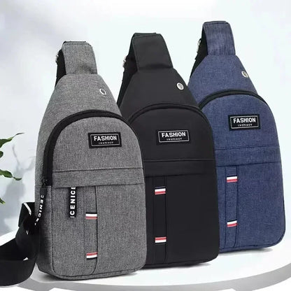 Bolso Bandolera Pequeño Hombre – Bolso de Pecho Canvas Multifuncional para Viaje, Senderismo y Camping