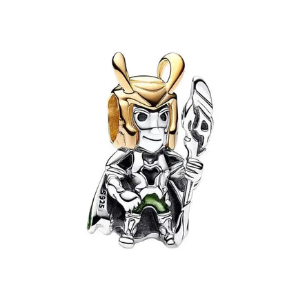 Charm Capitán América plata 925 – Abalorio de superhéroe para pulsera tipo Pandora