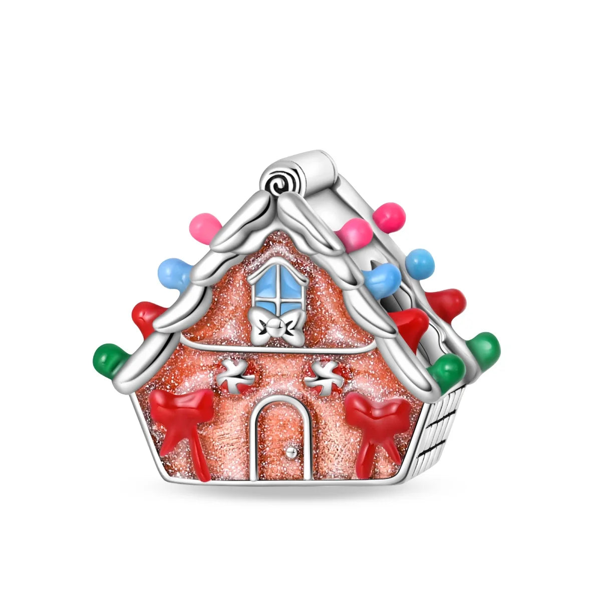 Charm Navideño Disney en Plata 925 – Abalorios Mickey y Minnie para Pulseras Originales Mujer