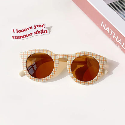 Gafas de Sol Vintage Redondas para Niños | Protección UV400 Acrílico Frosted