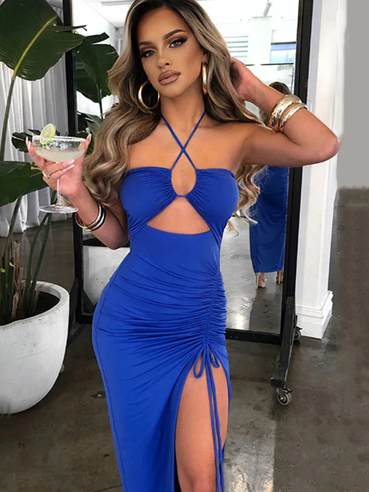 Vestido Midi Mujer Sin Mangas | Vestido Sexy Ajustado Elegante de Fiesta y Noche