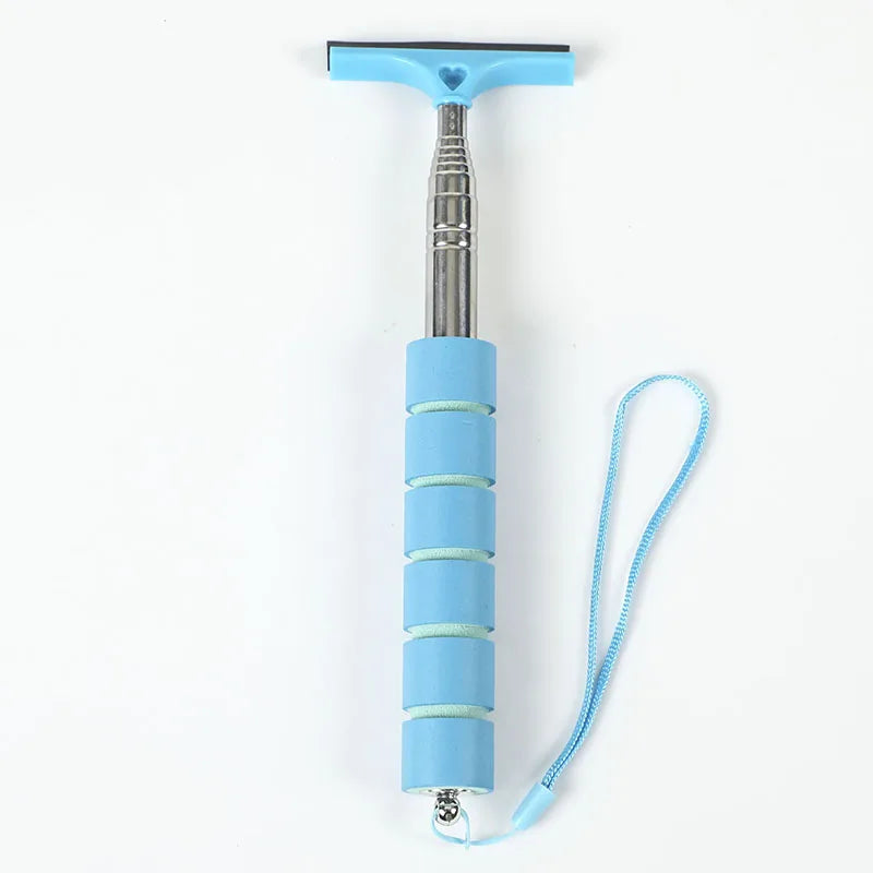 Herramienta Limpiaparabrisas de Espejo Retrovisor de Coche – Limpiador de Vidrio Antivaho, Rascador con Mango Telescópico, Cepillo de Limpieza para Ventanas