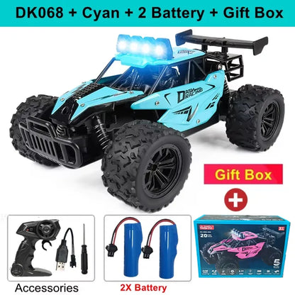 Coche RC Drift 1:16 Todoterreno – Control Remoto 2.4G Alta Velocidad con Luces LED Juguete para Niños