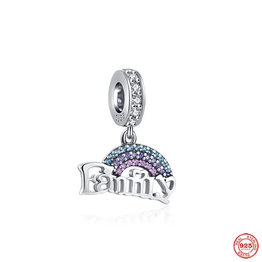 Charm Familia en Plata 925 – Abalorio Sparkling para Pulsera Original Mujer