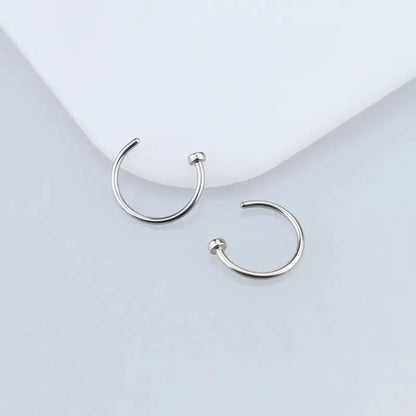 Set de 2/6 Piercings Falsos de Nariz y Labio – Aros de Acero Inoxidable 316L para Mujer