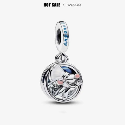 Charm Navideño Disney en Plata 925 – Abalorios Mickey y Minnie para Pulseras Originales Mujer